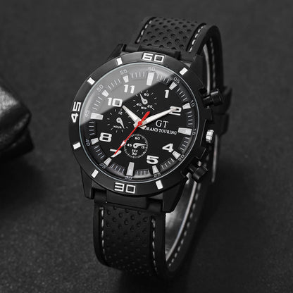 Men’s Sports Quartz Watch Casual Silicone Strap, Stylish Analog Dial & Lightweight Wristwatch