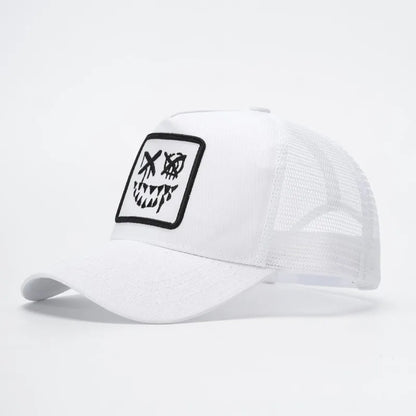 Doitbest Children XX Smiling Face Embroidery Baseball Caps Mesh Summer Outdoor Adjustable Casual Hats Boy Girl Sunscreen Hat