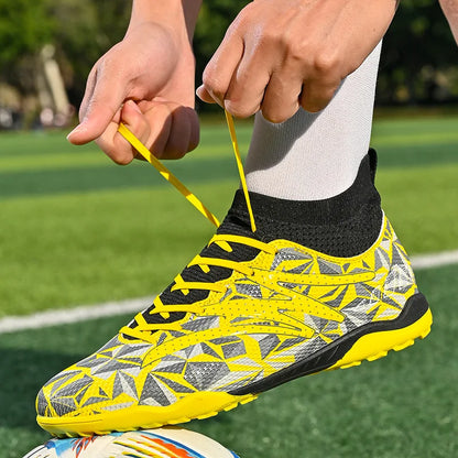 Chaussures de football pour homme, respirantes, d'entraînement, crampons, sport, plein air, TF, futsal, match, gazon synthétique, gazon naturel, drop shipping