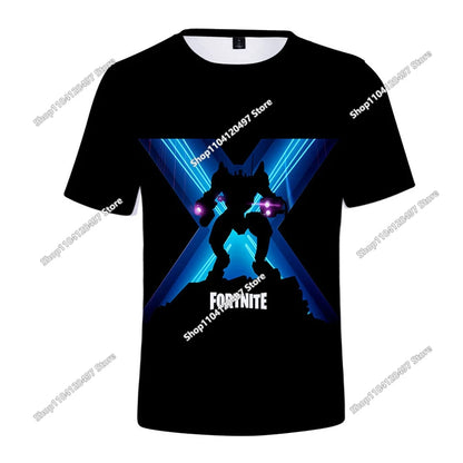 Children's Summer T-Shirt Battle Royale Fortnite Hero Victory 3D T-shirt Tees Boys Girls Baby Clothes