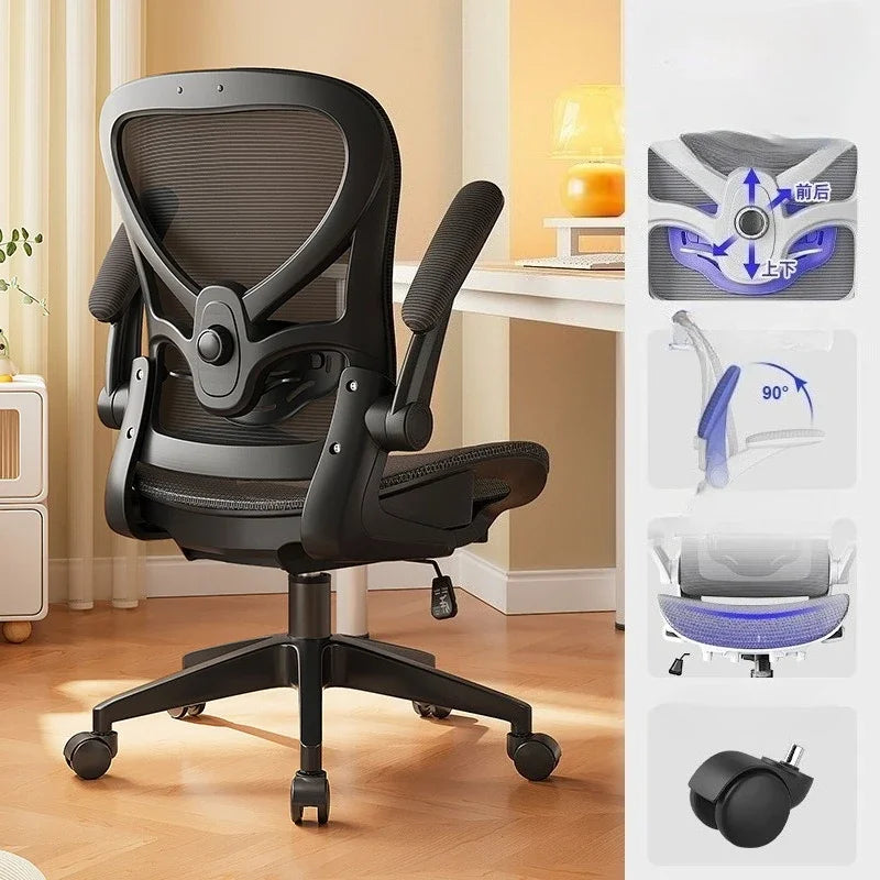 Herní židle v závodním stylu, nastavitelná relaxační polohovací židle, 3D bederní opora, síťované opěradlo, silné polstrování, kancelářská židle
