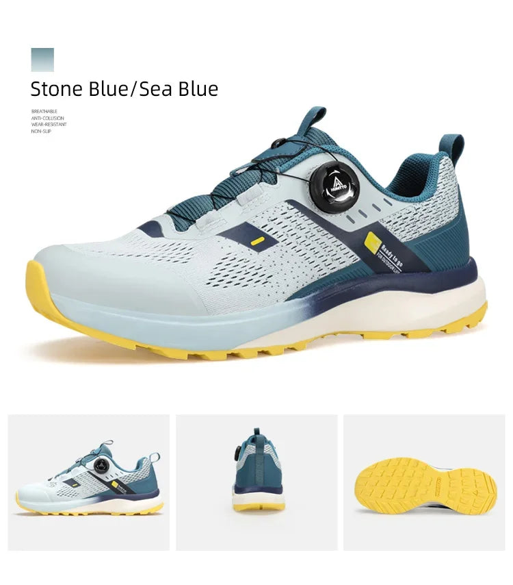 HUMTTO Men's Luxury Designer Trail Sneakers Anti-slip Sports Hiking Breathable Outdoor Trekking Boots