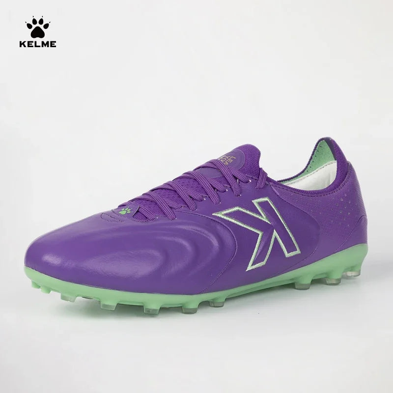 Chaussures de football Kelme en cuir de kangourou Mg - Chaussures de sport professionnelles pour le football - Chaussures de football d'extérieur antidérapantes