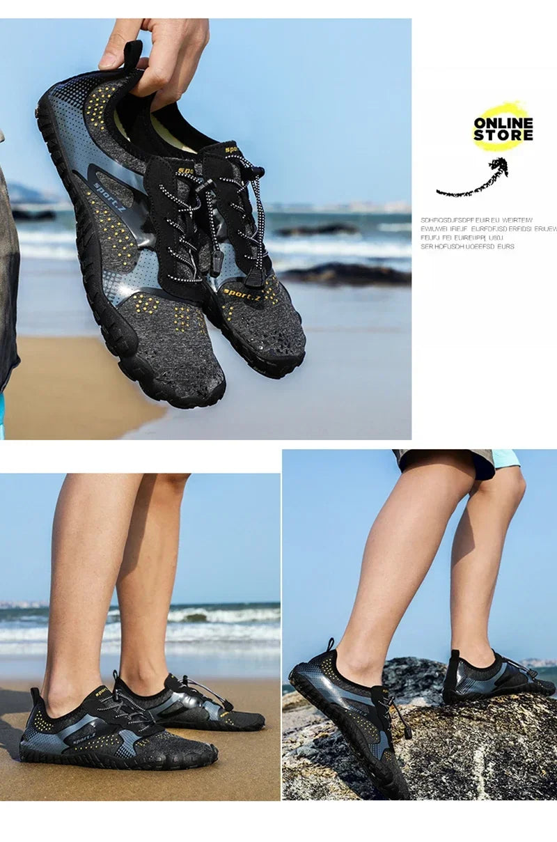 Leichte, erfrischende Aqua-Stiefel für Herren, atmungsaktive Outdoor-Wasserschuhe für Damen, rutschfest, strapazierfähig, Sport- und Wandersneaker
