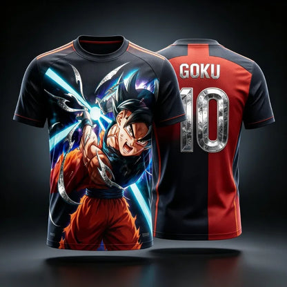 2026 Summer Dragon Ball Retro Fitness T-shirt Men's Oversized 3D Printed Short-sleeved Family Unisex Children's Sports Shirt