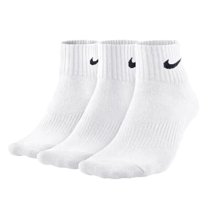 Nike Logo Athletic High-Top Socks Training Mid-Calf Socks Unisex Style Combo Pack White SX7676-100