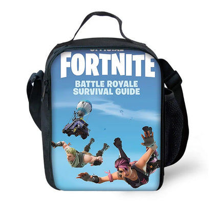 Isolierte Kinder-Lunchtasche mit großem Fassungsvermögen für Jungen, Mädchen und Schüler – Hot Game Outdoor-Picknick, wiederverwendbare Thermo-Kühltasche, Lunchbox F-FortniteS