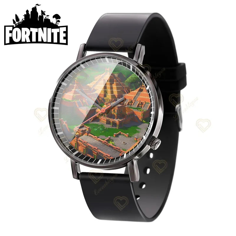 Wrist Watch F-Fortnited Cook Watch Trend Fashion Creative Quartz Student Watches Battle Game Figure Model Kids Birthday Gift