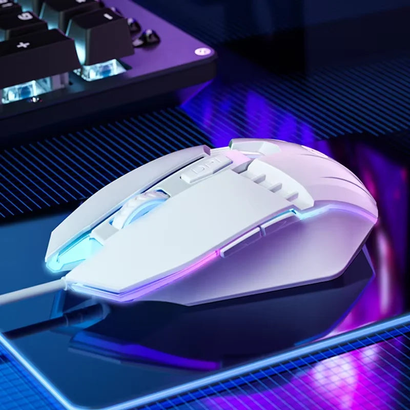 Ratón gaming HP M1 con cable, iluminación blanca, USB, para eSports, gaming, oficina, PC de sobremesa y portátil