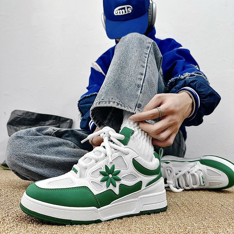 Mode Herrenschuhe Trend Street Skateboard-Schuhe Herren Luxusmarke Trainingssneaker Mesh atmungsaktive Freizeitschuhe Tenis Masculino