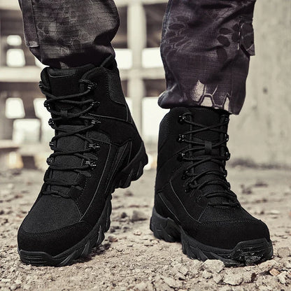 Chaussures de neige antidérapantes pour hommes, bottines montantes à plateforme, confortables et chaudes, bottes d'hiver pour hommes, bottes de couture dans le désert