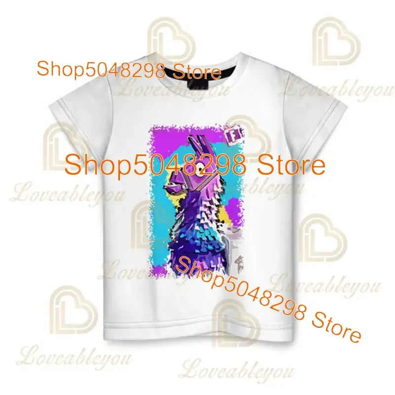 Cartoon Fortnite New Summer Children T Shirt 3D Printed Boys Girls Streetwear Adults Kids Clothes Funny Tee O-Neck Tops