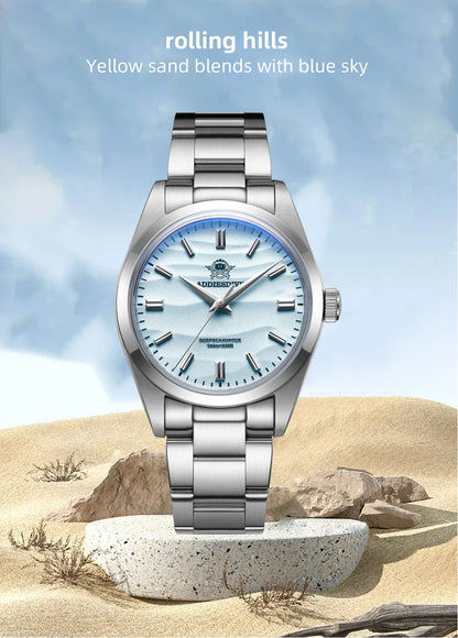 ADDIESDIVE HOT AD2030 36mm Men's Watch No Logo Sports Bubble Mirror Pot Cover Glass 10Bar Quartz Wristwatches