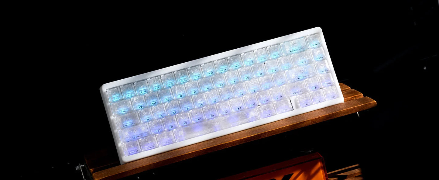 XVX M67 JadeStone mechanische Tastatur mit IMD-Tech-Tastenkappen, Hot-Swap-fähig, Gasket-Mount, Tri-Mode, individuell anpassbares RGB, kabellose Tastatur 65%