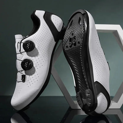 Chaussures de cyclisme VTT pour homme - Chaussures de sport pour vélo tout-terrain et vélo de route - Baskets de cyclisme plates pour la vitesse - Chaussures de VTT - Chaussures à crampons SPD