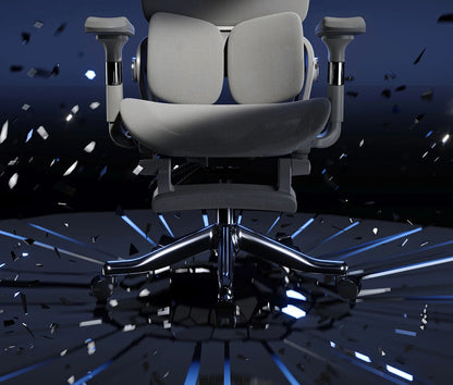Stable Ergonomic Office Chair with Lumbar Support, Adjustable Height Computer Chair, Gaming Chair with Waist Protection, Swivel Desk Chair
