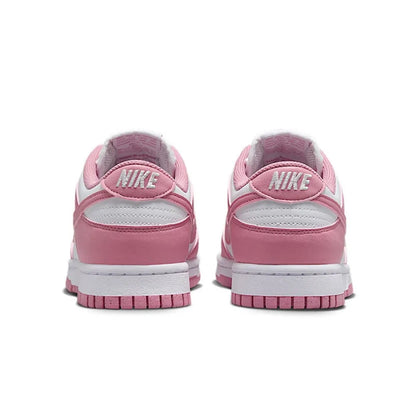 Nike Dunk Low Pink and White Colorway Low-Top Retro Casual Sneakers Durable Skate Shoes for Women DD1873-112