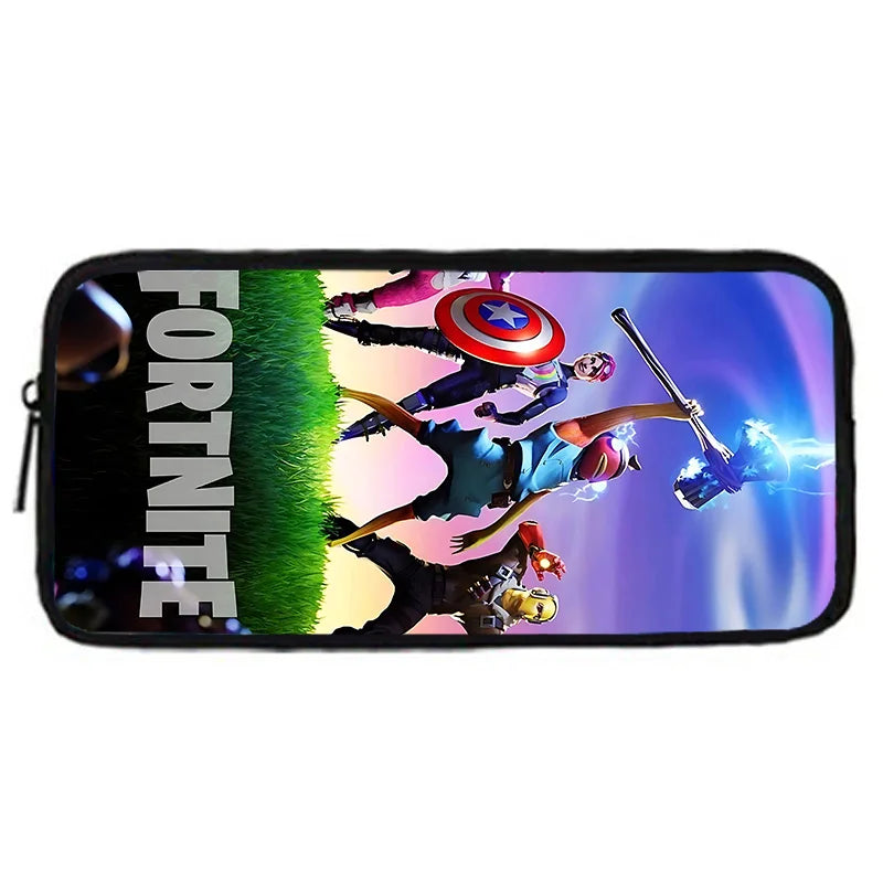 Mochila Escolar Infantil com Mala de Ombro e Estojos para Lápis, Malas Escolares com Design Hot Game-F-FortniteS para Rapazes e Raparigas, Melhor Presente