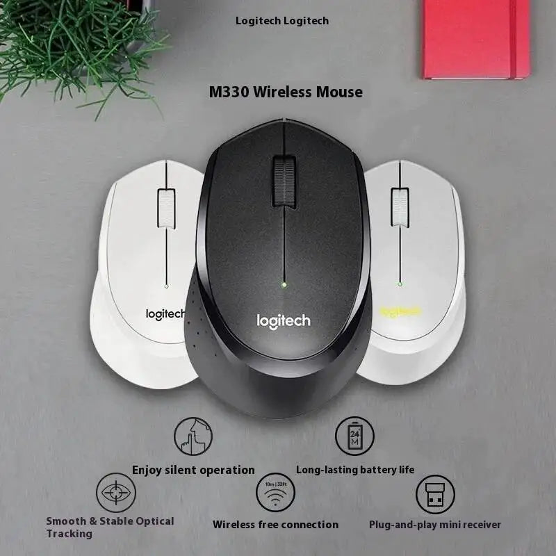 Rato de escritório profissional Logitech M330, compacto, silencioso, fácil de transportar, confortável ao toque e especialmente concebido1