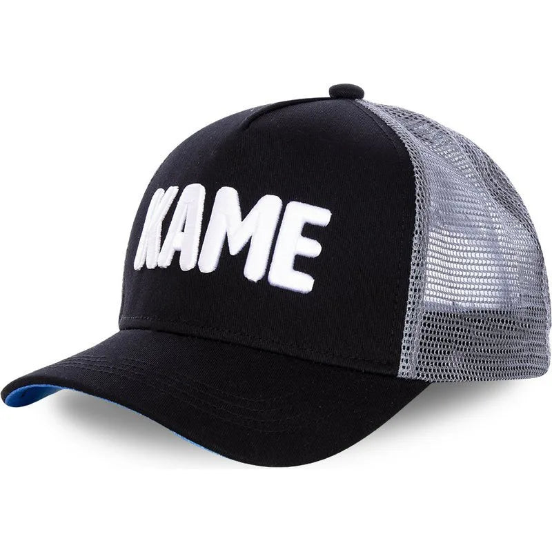Dragon Ball Son Goku-Kappe, Sommer-Reisekappe mit Schirm, Herren-Kappe mit Stickerei, im Hip-Hop-Stil, Sonnenvisier, verstellbare Trucker-Kappe aus Netzstoff