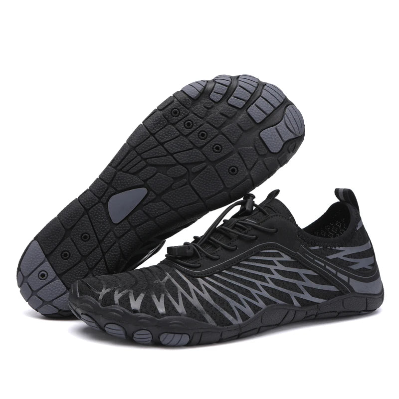 Men's Water Shoes and Women's Beach Barefoot Aqua Shoes, Quick-Dry Swimming, Wading Sports Sneakers for Upstream Boating, Fishing, Surfing