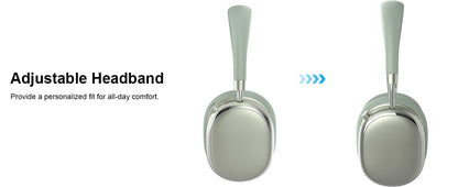 Hybrid Active Noise Cancelling Headphones with Knob Control 65H Playtime Over Ear Headphones Wireless Bluetooth 6.0 Hi-Res Audio