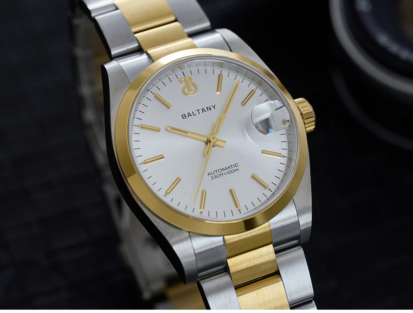 Baltany Men Automatic Watch 36MM Mechaical Wristwatch Bubble Sapphire 10ATM Waterproof C3 Luminous NH35