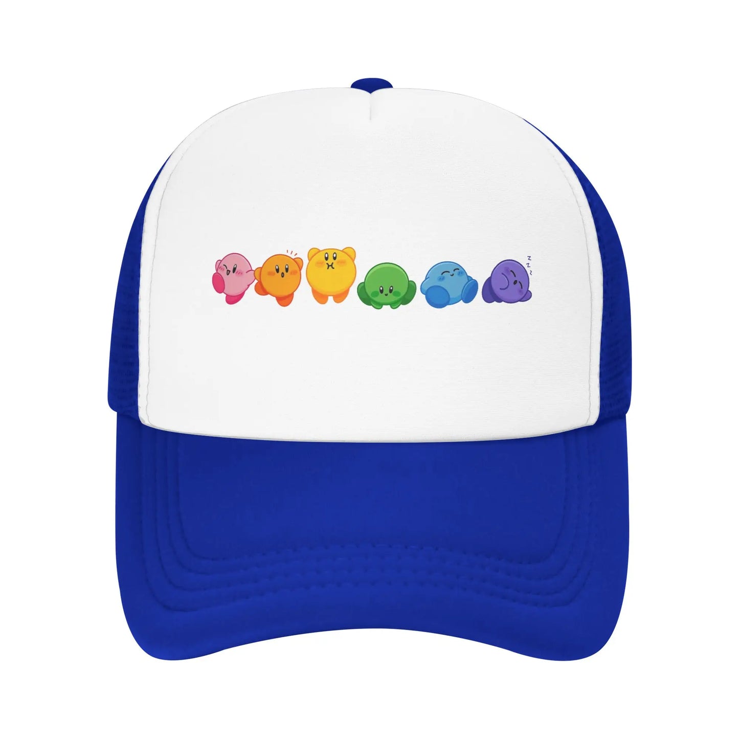 Adult Kirbys Rainbow Trucker Caps Vintage Mesh Baseball Caps Snapback Caps  Dad Hat Sun Hat Breathable Sports Cap Wholesale New