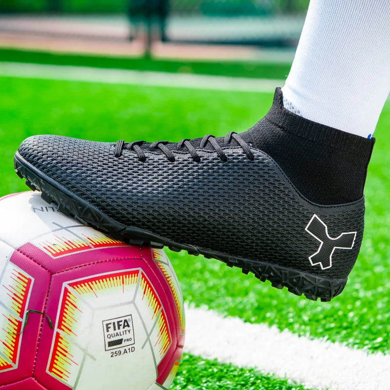 Chaussures de football de qualité pour hommes, chaussures de football résistantes pour garçons, chaussures de football légères pour enfants, baskets d'entraînement de futsal, crampons de football