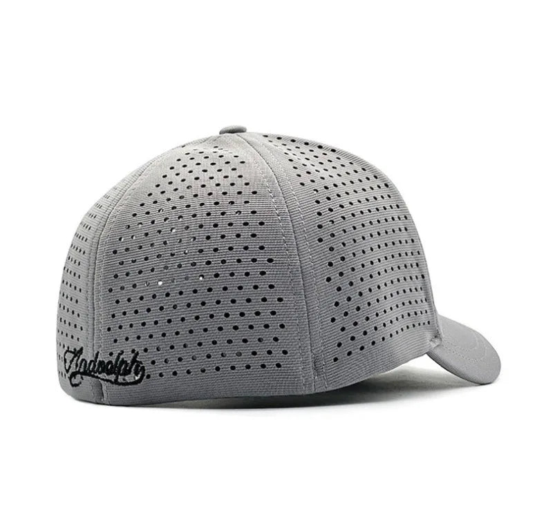 Czapka baseballowa dla mężczyzn z dużym daszkiem, z tyłu zamknięta, z krótkim daszkiem 5 cm, czapki z siateczki dopasowane do głowy, elastyczne czapki z całkowicie zamkniętym tyłem, rozmiary 56–60 cm, 61–65 cm