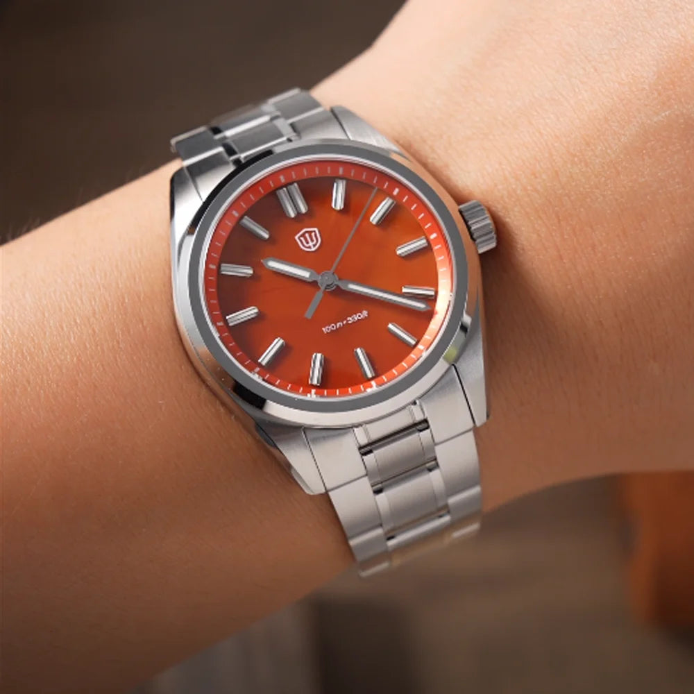 Watchdives WD0003B ‌Aventurine Dial Watch VH31 Quartz Movement Sapphire Crystal Luminous 100m Waterproof 36mm Vintage Watches