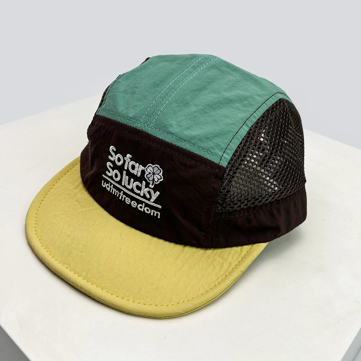 Unisex Flat Eave Embroidered Letters Baseball Hats Breathable Korean Sunshade Quick Drying Peaked Caps Niche Versatile ins