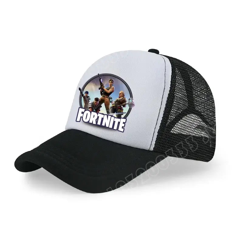 Șapcă de baseball Fortnite cu imprimeu de joc în stil desen animat, pălărie de vară pentru copii din plasă respirabilă, șapcă reglabilă cu cozoroc, cadou de ziua de naștere pentru copii
