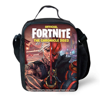 Isolierte Kinder-Lunchtasche mit großem Fassungsvermögen für Jungen, Mädchen und Schüler – Hot Game Outdoor-Picknick, wiederverwendbare Thermo-Kühltasche, Lunchbox F-FortniteS