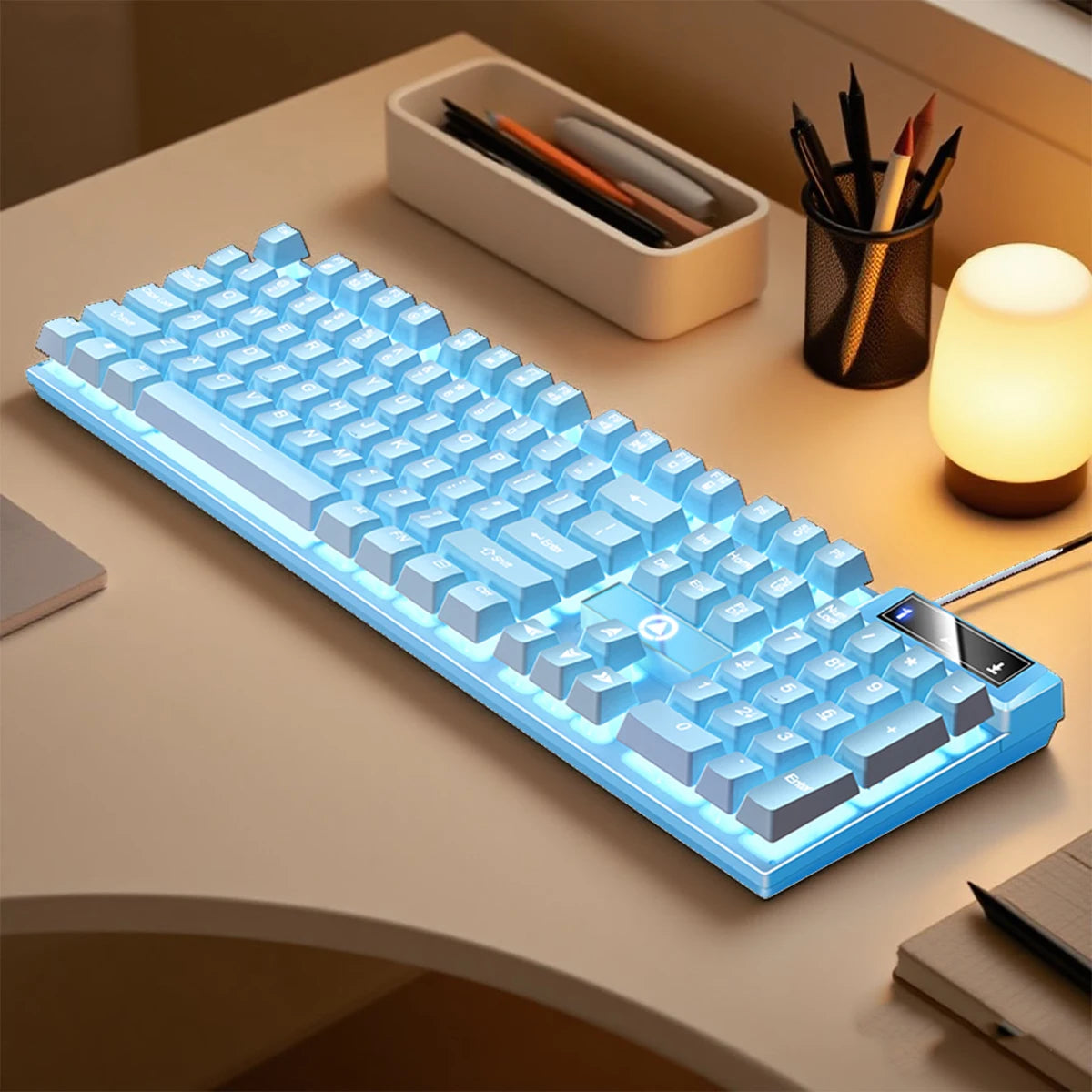 YINDIAO K500 Wired Gaming Keyboard for Laptop Desktops PC Computer Office Accessories Low Profile Gamer Keyboards with Numpad