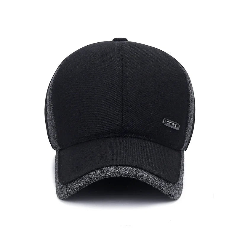 Casquette de sport imperméable, confortable et ajustable, avec oreillettes doublées, bonnet d'hiver léger pour un look décontracté
