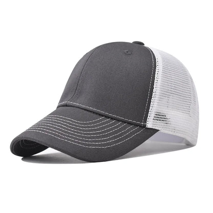 Baseballkasket til voksne Netkasket Lavt buet skygge Hat Unisex Sommerhat Åndbar hat med skygge Forår/efterår-kasket Hiphop-kasket med tæt pasform