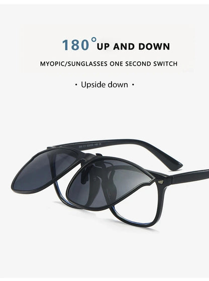 Polarized Rimless Men Clip On Sunglasse Glasses Narrow Clip-on Lenses Women Anti-glare Sunglasses UV400 Goggles New In