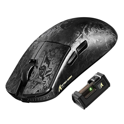 ATTACK SHARK R11 ULTRA szénszálas vezeték nélküli gaming egér, 8000Hz, PAW3950MAX, 42000DPI, 49g könnyű kivitel, 20000FPS, Nordic 52840