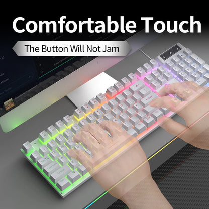 YINDIAO K500 Wired Gaming Keyboard for Laptop Desktops PC Computer Office Accessories Low Profile Gamer Keyboards with Numpad