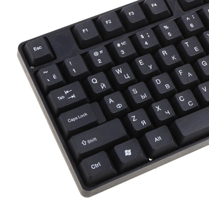 Ergonomische USB-PC-Computertastatur, russische Tastatur / englische Tastatur, Dropshipping