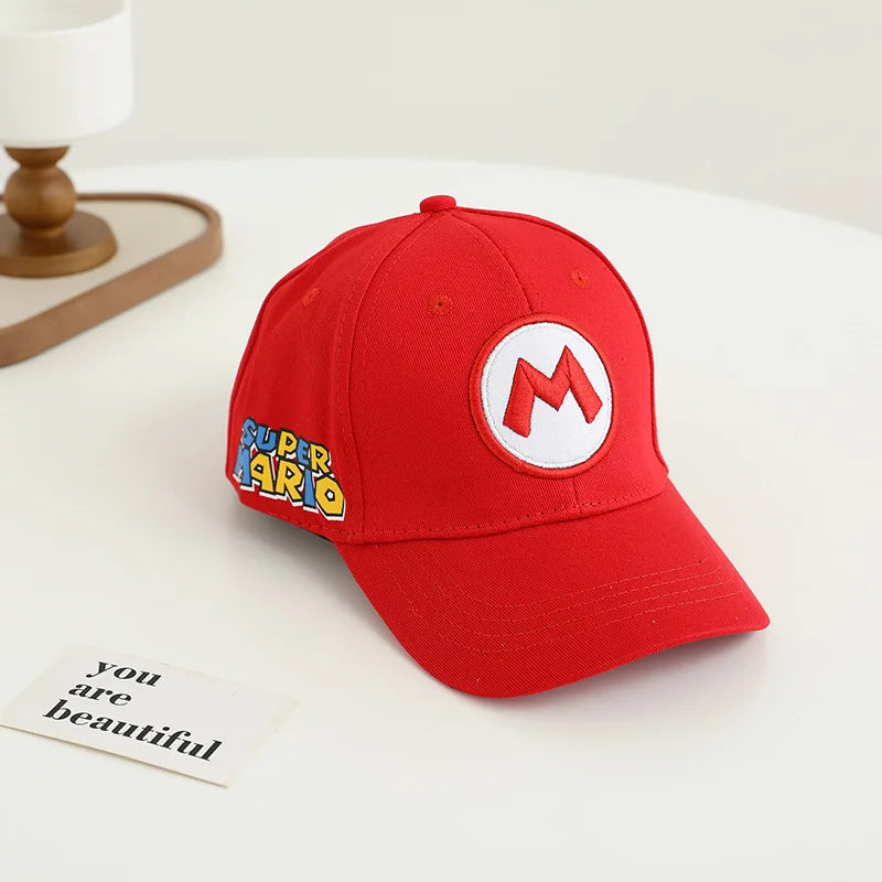 Yoshi Bowser Luigi Super Mushroomi Duckbill Cap Baseball Cap Cartoon Patterned Mesh Cap Summer-appropriate hats for kids Trendy
