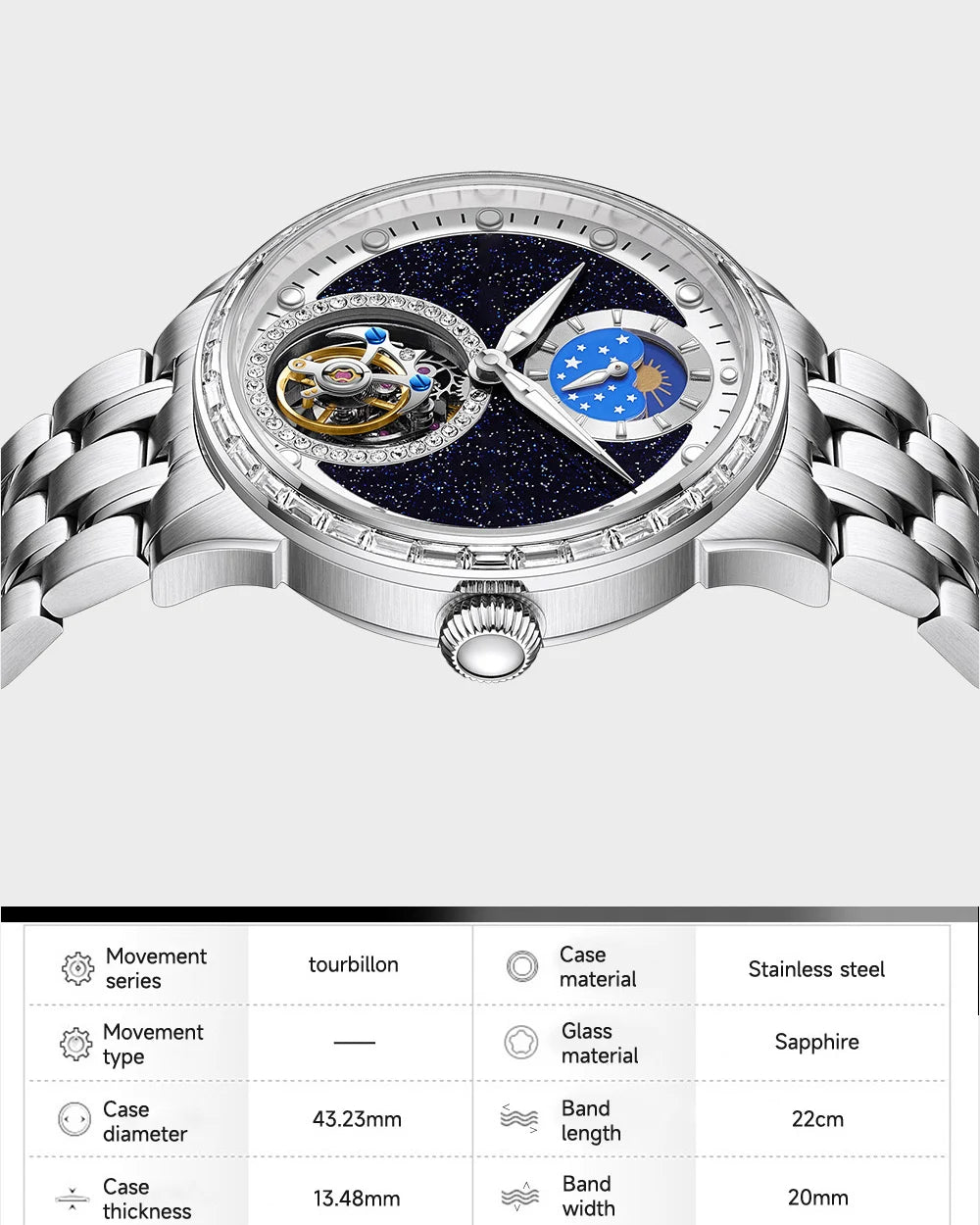 Tourbillon Master Men's Watch 2025 Limited Edition Luxury Business Watch Father Gift Automatic Movement