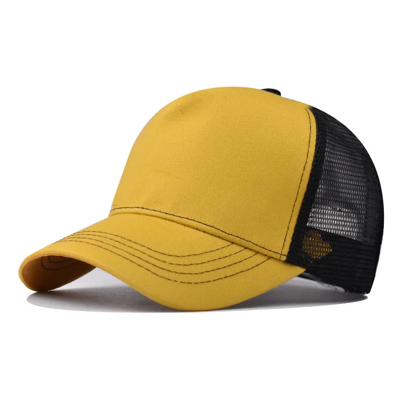 Baseballkasket til voksne Netkasket Lavt buet skygge Hat Unisex Sommerhat Åndbar hat med skygge Forår/efterår-kasket Hiphop-kasket med tæt pasform