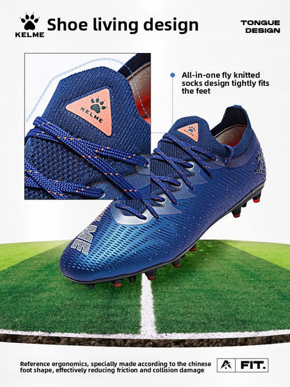 Chaussures de football professionnelles pour adultes Kelme Tf Nail Breaking, chaussures d'entraînement pour jeunes, chaussures de football Mg antidérapantes pour match