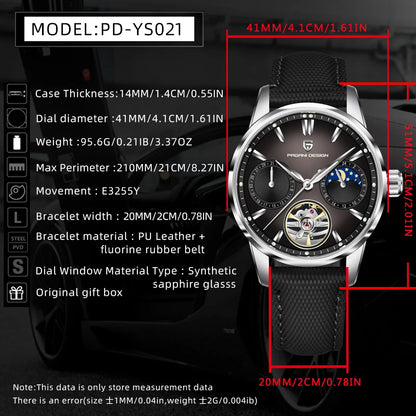 Pagani Design 2025 New 41MM Luxury Automatic Mechanical Men's Watch Stainless Steel 100m Waterproof Pilot Watch reloj hombre