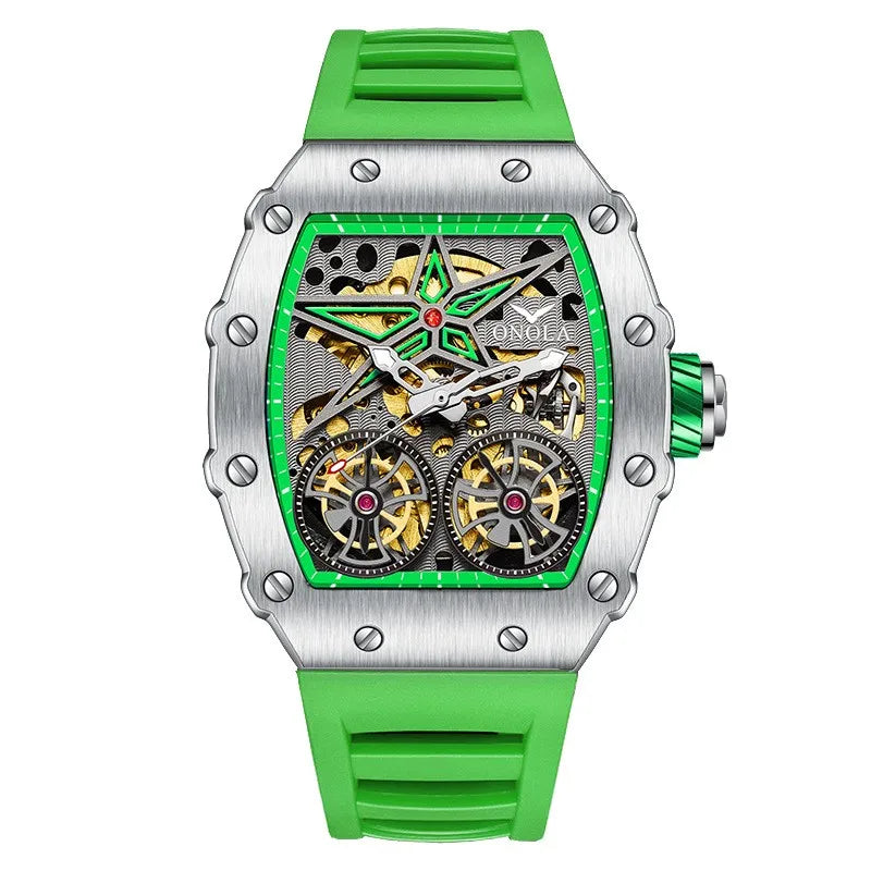 2022 New ONOLA Men Watch Automatic Mechanical Watch for Men Business Sport Wristwatch Luminous Waterproof Leather Belt Clock