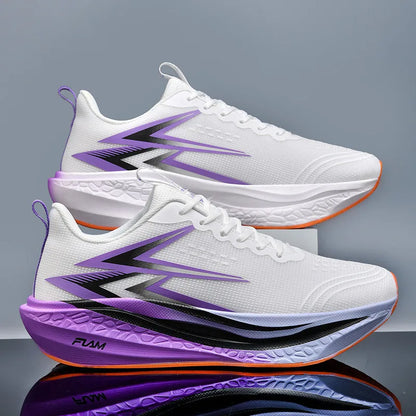 Chaussures de course pour hommes, spécialité marathon ; chaussures de sport légères pour hommes avec semelle en carbone ; baskets de sport confortables et antidérapantes pour femmes
