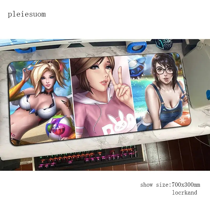 „Overwatch“ pelės kilimėlis su HD spauda, žaidimų pelės kilimėlis, 900x400x3mm, gamerio kompiuterio stalo kilimėlis, pigiausias nešiojamojo kompiuterio pelės kilimėlis PC