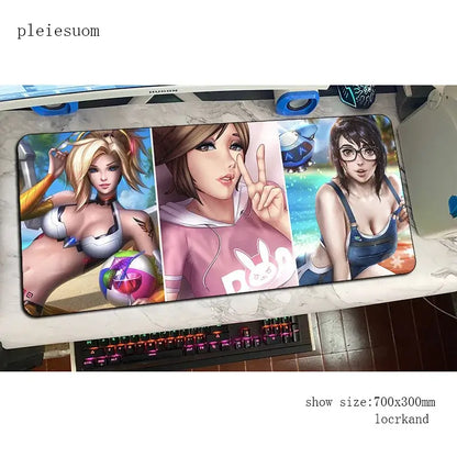 „Overwatch“ pelės kilimėlis su HD spauda, žaidimų pelės kilimėlis, 900x400x3mm, gamerio kompiuterio stalo kilimėlis, pigiausias nešiojamojo kompiuterio pelės kilimėlis PC